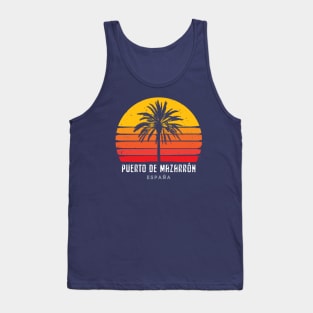 Sunset Palm Tree - Puerto de Mazarron Tank Top